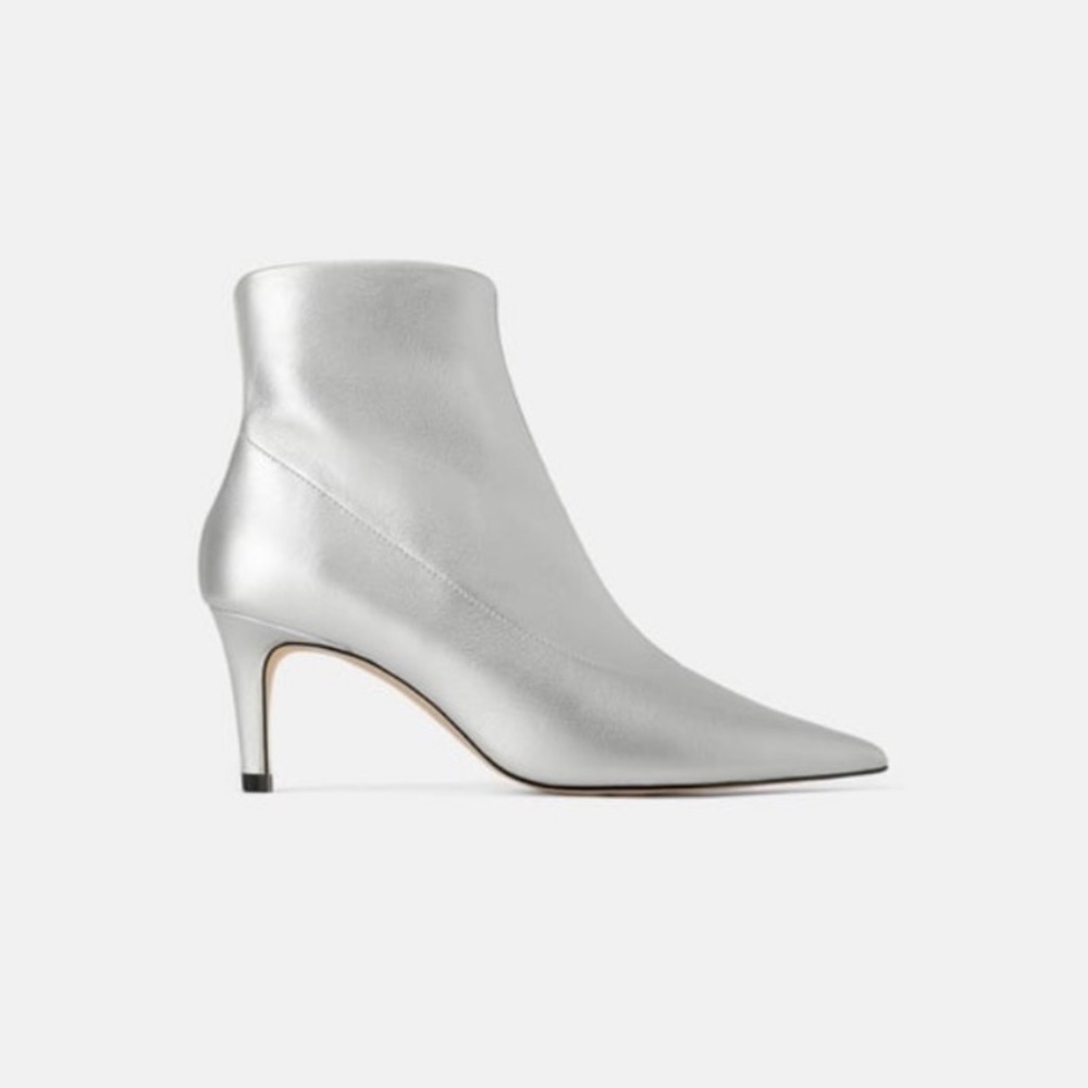 Zara Silver Booties